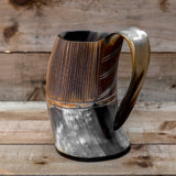 skullvikings viking norse larp larping game of thrones xl extra large hand crafted natural viking drinking horn tankard mug