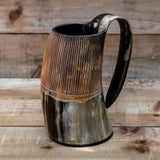 skullvikings viking norse larp larping game of thrones large hand crafted natural viking drinking horn tankard mug