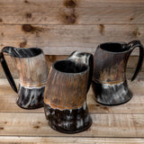 skullvikings viking norse larp larping game of thrones large hand crafted natural viking drinking horn tankard mug