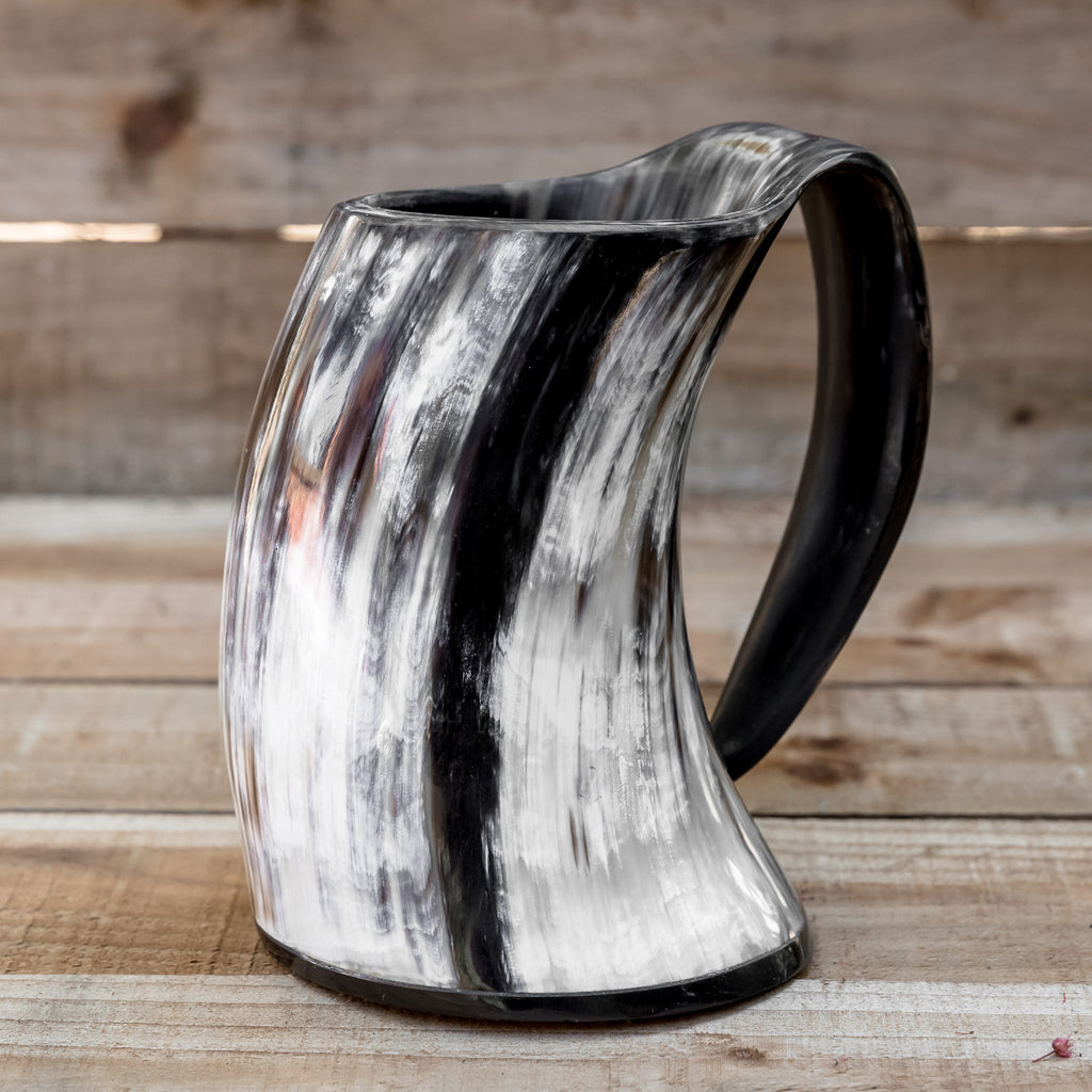skullvikings viking norse larp larping game of thrones regular polished hand made natural viking drinking horn tankard mug