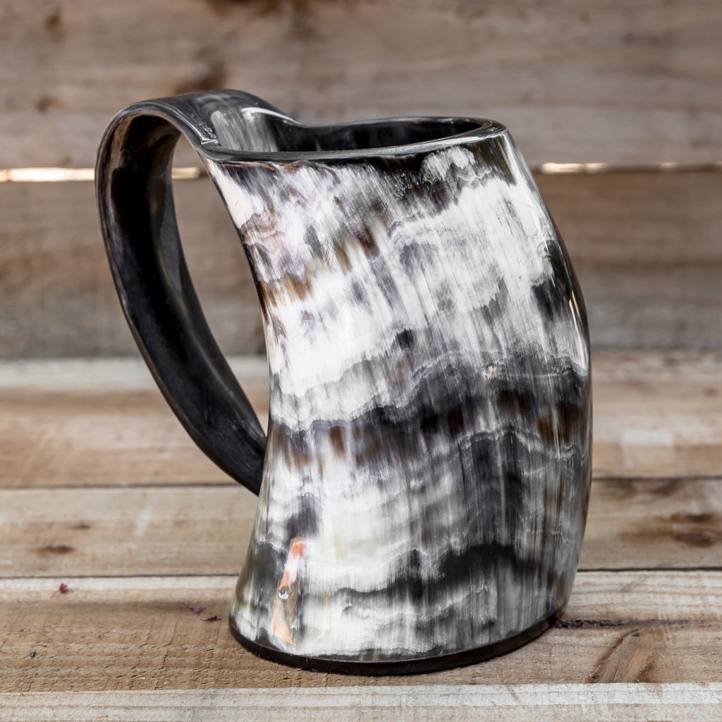skullvikings viking norse larp larping game of thrones regular polished hand made natural viking drinking horn tankard mug