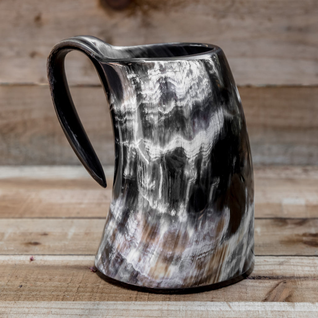 skullvikings viking norse larp larping game of thrones large polished hand made natural viking drinking horn tankard mug