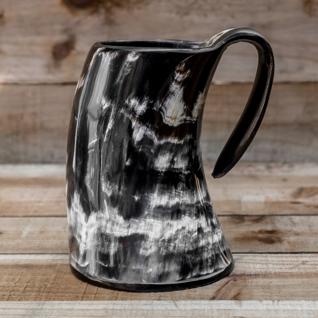 skullvikings viking norse larp larping game of thrones regular polished hand made natural viking drinking horn tankard mug