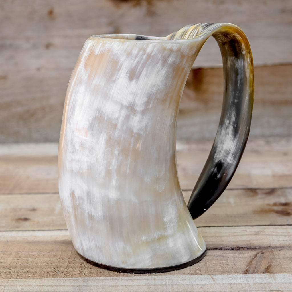 skullvikings viking norse larp larping game of thrones regular polished hand made natural viking drinking horn tankard mug