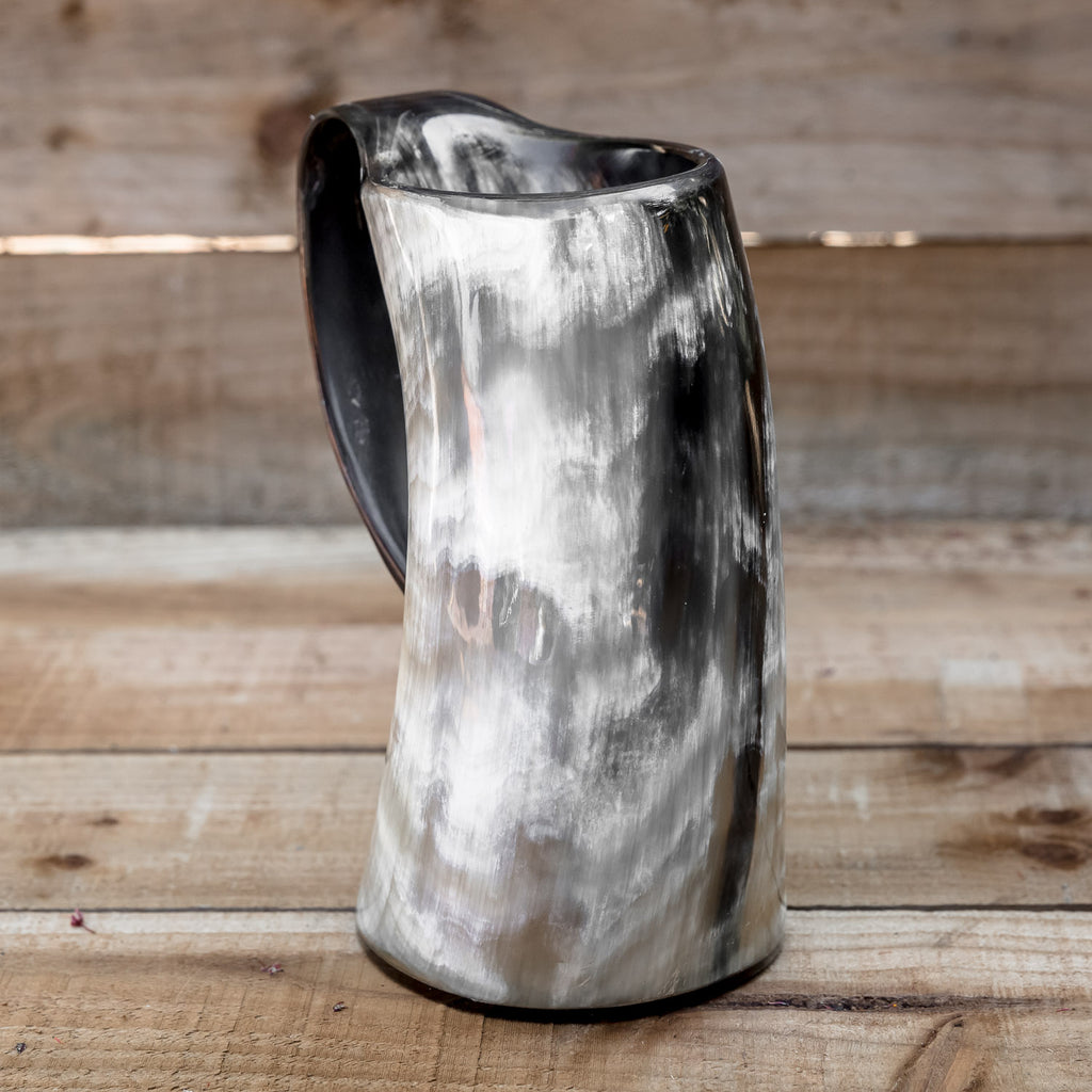 skullvikings viking norse larp larping game of thrones regular polished hand made natural viking drinking horn tankard mug