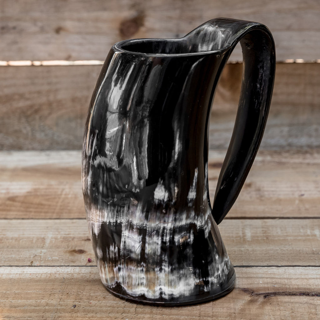 skullvikings viking norse larp larping game of thrones regular polished hand made natural viking drinking horn tankard mug