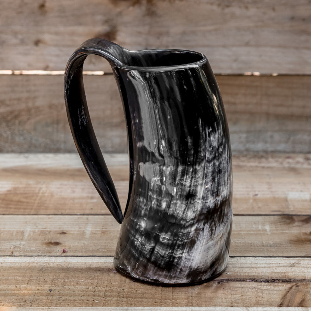 skullvikings viking norse larp larping game of thrones regular polished hand made natural viking drinking horn tankard mug