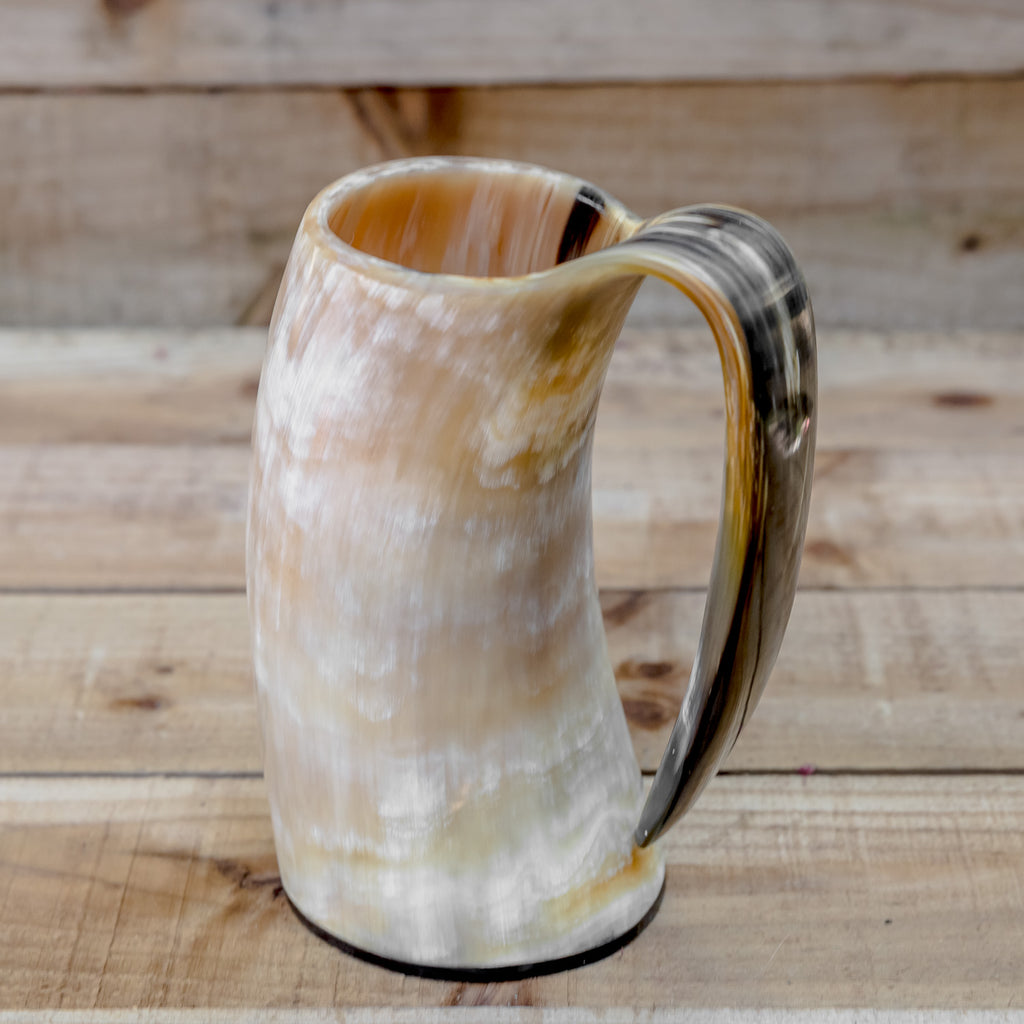skullvikings viking norse larp larping game of thrones regular polished hand made natural viking drinking horn tankard mug