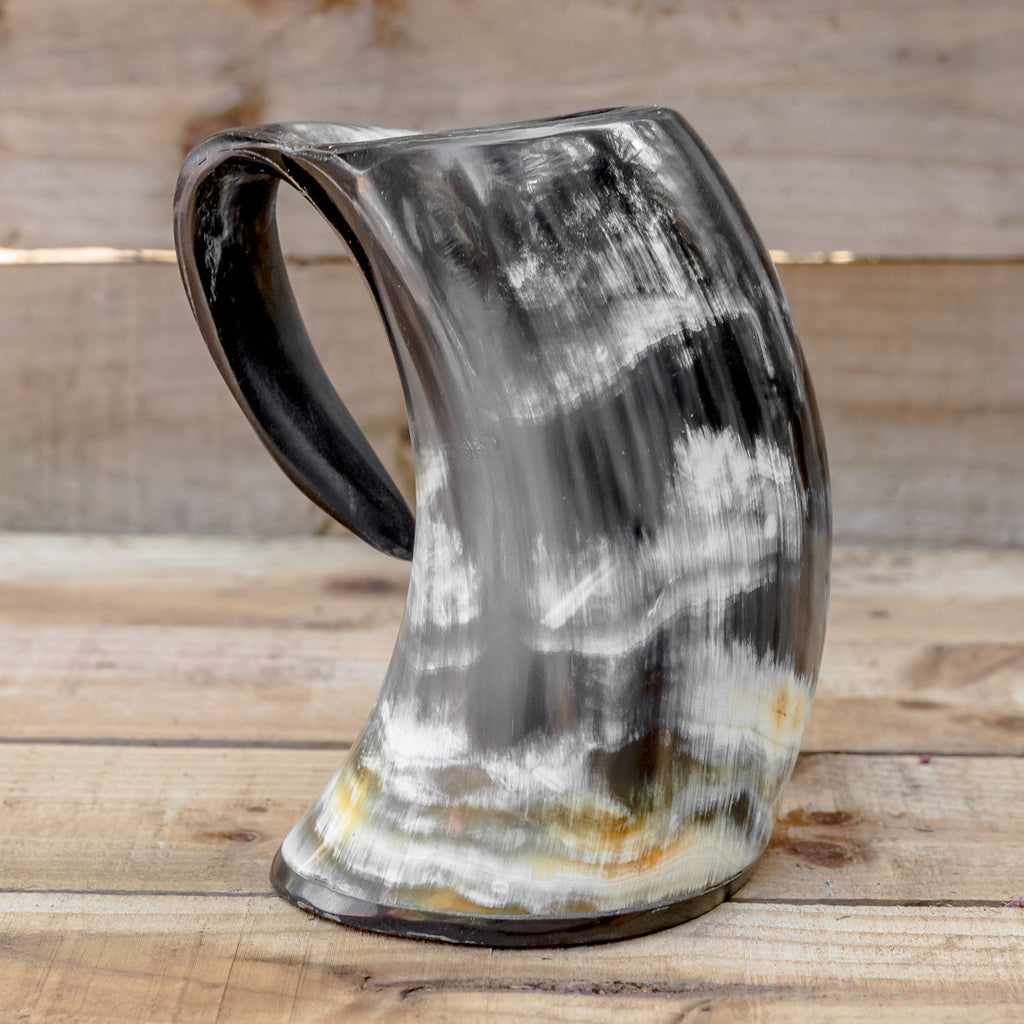 skullvikings viking norse larp larping game of thrones large polished hand made natural viking drinking horn tankard mug