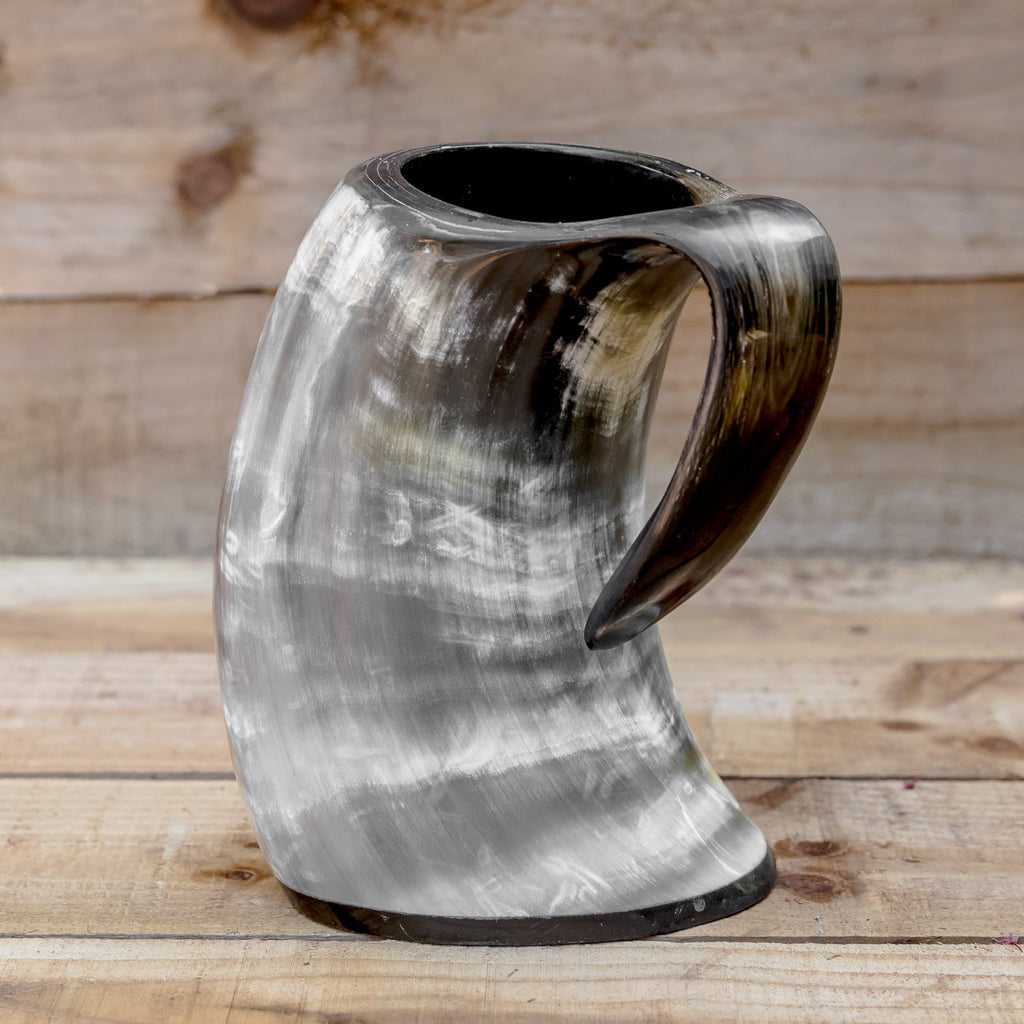 skullvikings viking norse larp larping game of thrones regular polished hand made natural viking drinking horn tankard mug