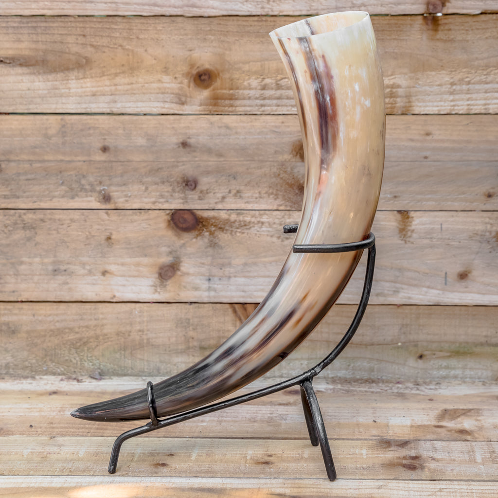 skullvikings viking norse larp larping game of thrones regular polished hand made natural viking drinking horn uk