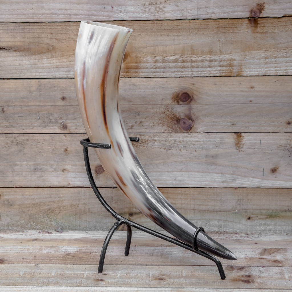 skullvikings viking norse larp larping game of thrones regular polished hand made natural viking drinking horn uk