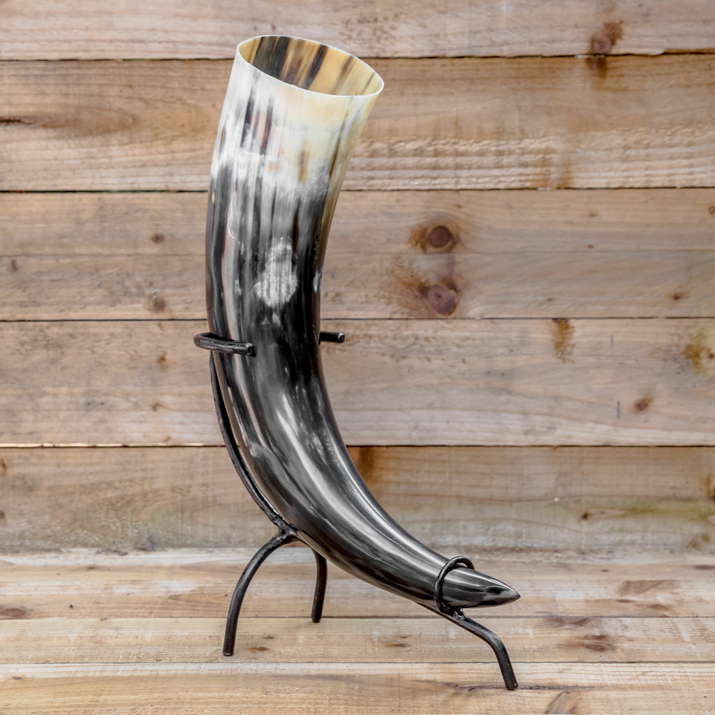 skullvikings viking norse larp larping game of thrones regular polished hand made natural viking drinking horn uk