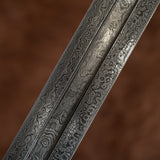 viking skullvikings larp reenactment hand cast damascus isle of eigg viking sword uk