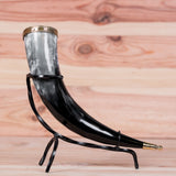 Ornate Metal Rim Drinking horn