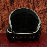 Black Mjolnir Leather Wide Cuff