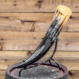 Drinking Horn with iron stand (XL)